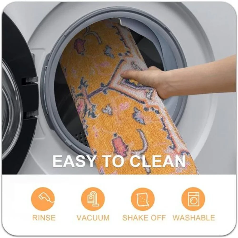 Washable Indoor Door mat, Non Slip Retro Floor Mat 20